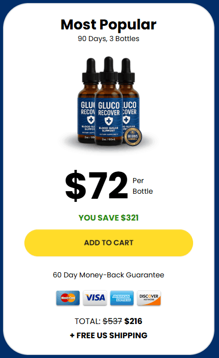 gluco recover 3 bottles price